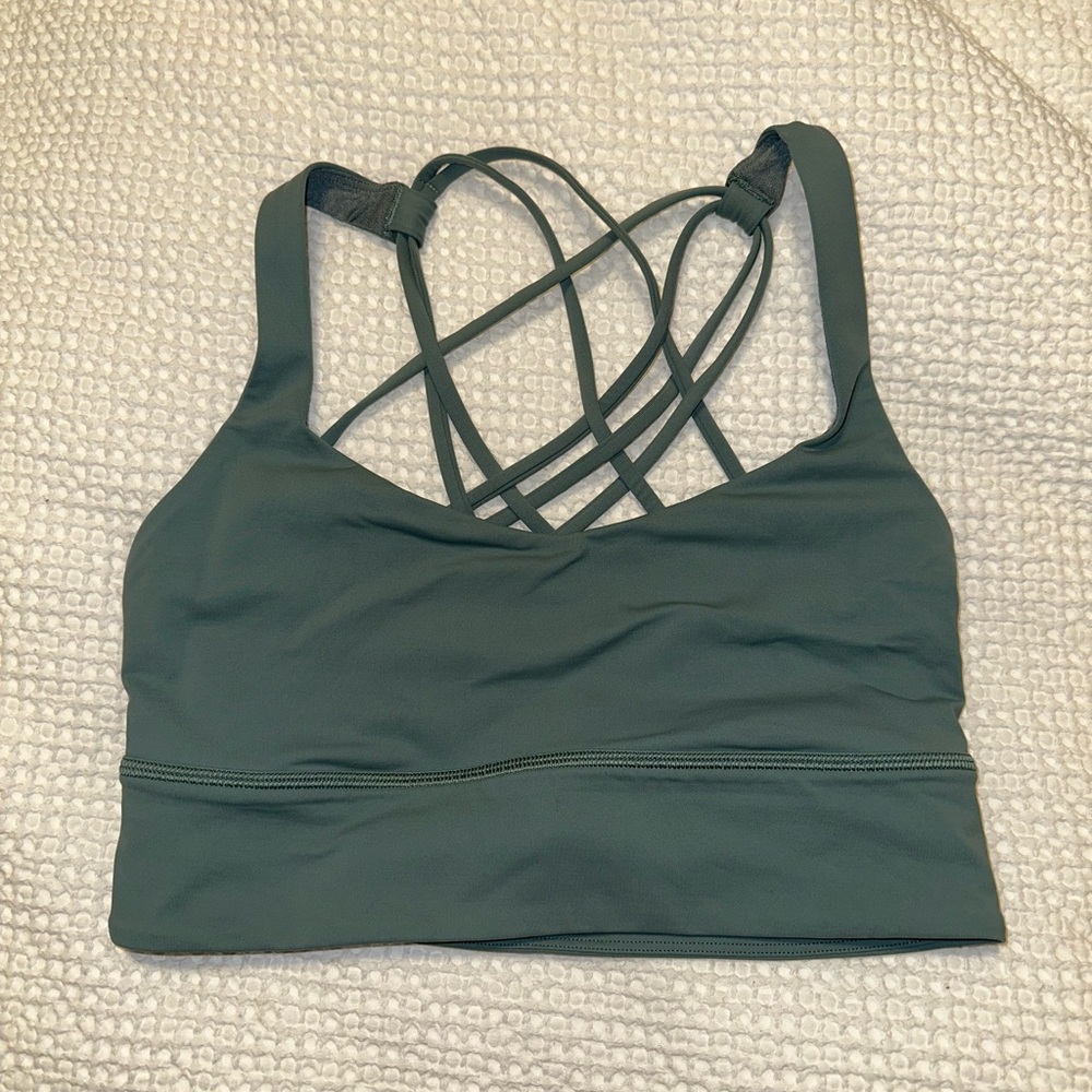 Women's Strappy Sports Bra in TEAL